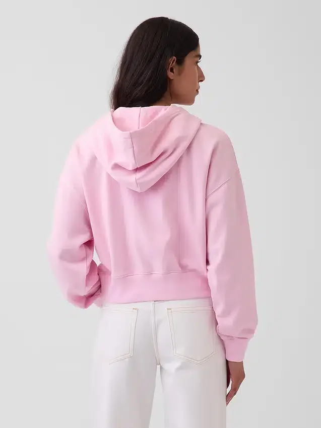 Sudadera con capucha, cremallera y corte oversize de felpa Vintagesoft