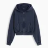 Sudadera con capucha, cremallera y corte oversize de felpa Vintagesoft