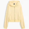 Sudadera con capucha, cremallera y corte oversize de felpa Vintagesoft