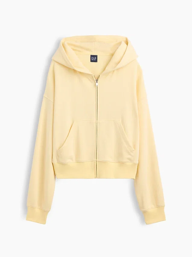 Sudadera con capucha, cremallera y corte oversize de felpa Vintagesoft