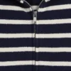 Sudadera con capucha, cremallera y rayas oversize de felpa de toalla