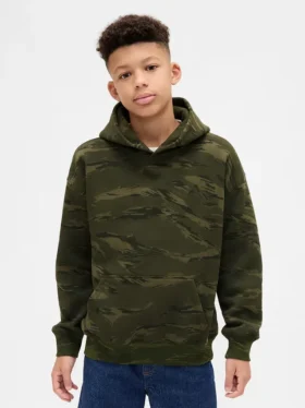 Sudadera con capucha de camuflaje holgada para niños