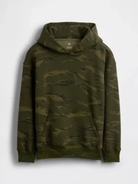 Sudadera con capucha de camuflaje holgada para niños