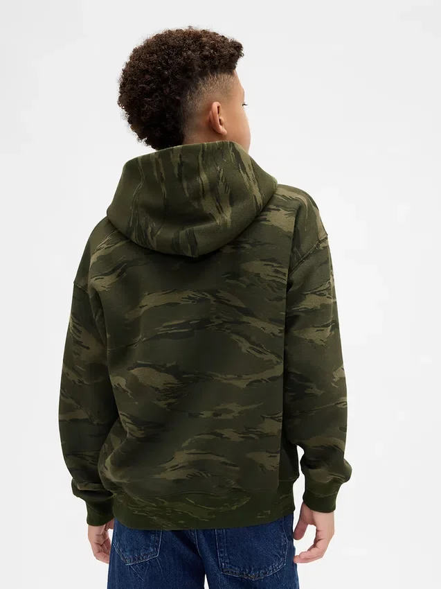 Sudadera con capucha de camuflaje holgada para niños