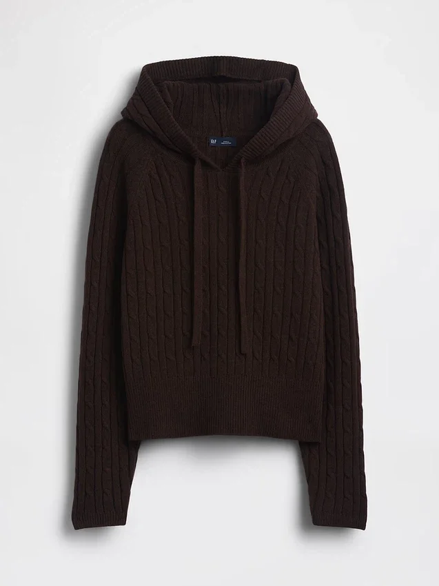 Sudadera con capucha de punto trenzado holgada CashSoft