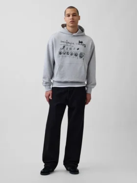 Sudadera con capucha de tejido grueso de Jean-Michel Basquiat