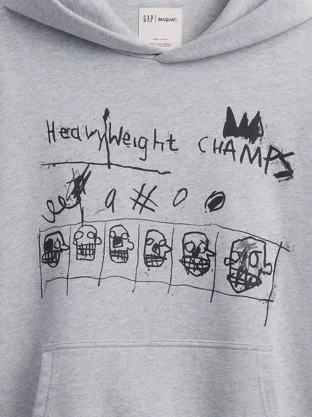 Sudadera con capucha de tejido grueso de Jean-Michel Basquiat