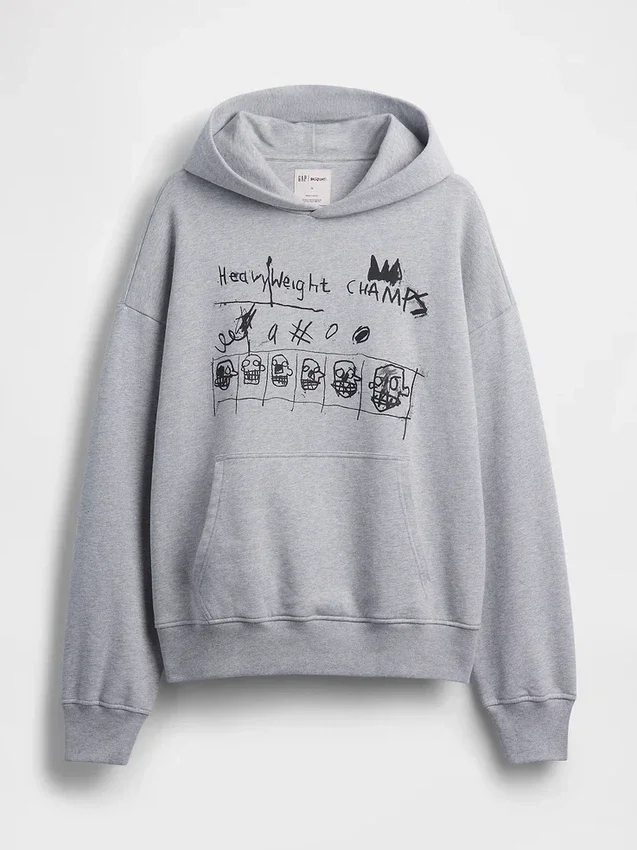 Sudadera con capucha de tejido grueso de Jean-Michel Basquiat