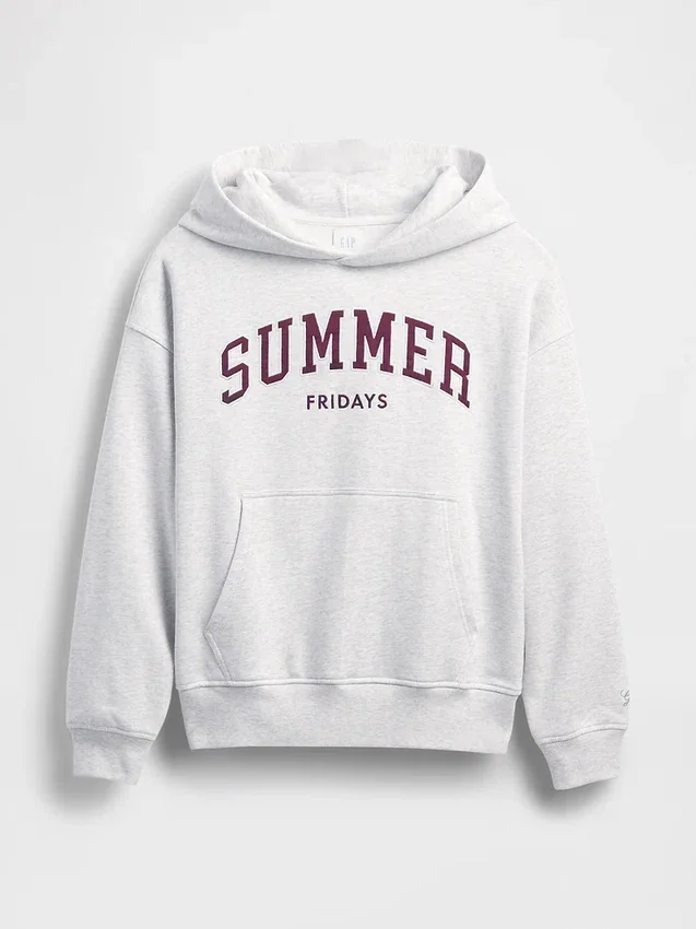 Sudadera con capucha de tejido grueso y logo oversize de GAP × Summer Fridays