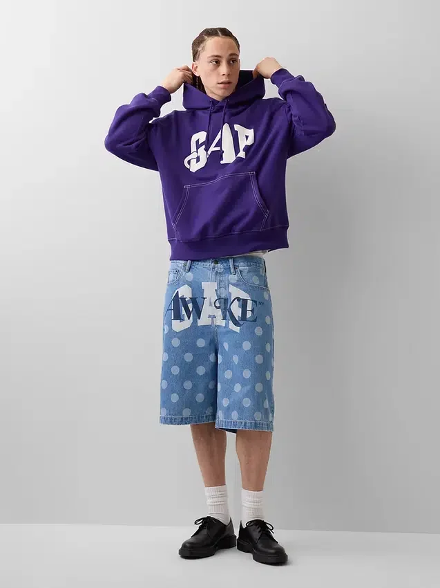 Sudadera con capucha GAP × Awake Ny de tejido grueso y logo oversize