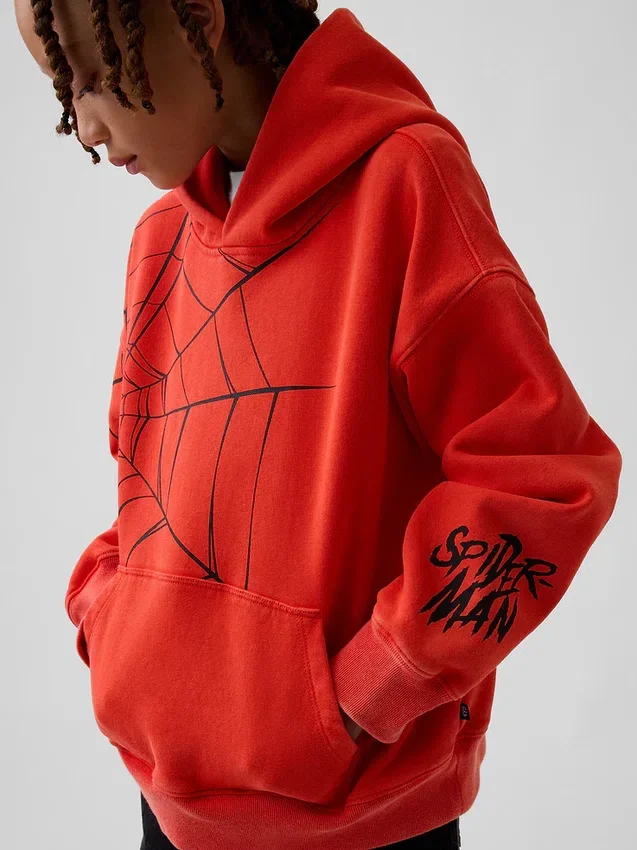 Sudadera con capucha holgada para niños Marvel Vintagesoft Spider-Man