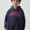 Sudadera con capucha holgada Super Mario Vintagesoft para niños