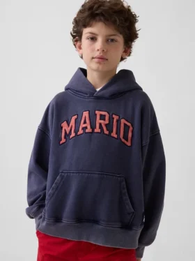 Sudadera con capucha holgada Super Mario Vintagesoft para niños