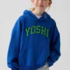 Sudadera con capucha holgada Super Mario Vintagesoft para niños