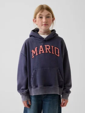 Sudadera con capucha holgada Super Mario Vintagesoft para niños
