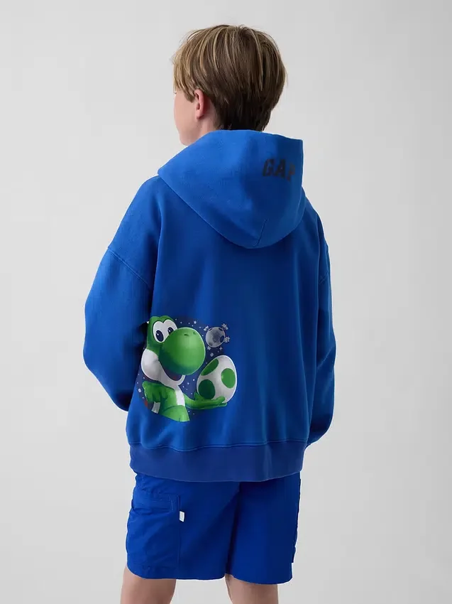 Sudadera con capucha holgada Super Mario Vintagesoft para niños