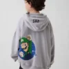 Sudadera con capucha holgada Super Mario Vintagesoft para niños