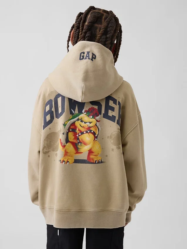 Sudadera con capucha holgada Super Mario Vintagesoft para niños