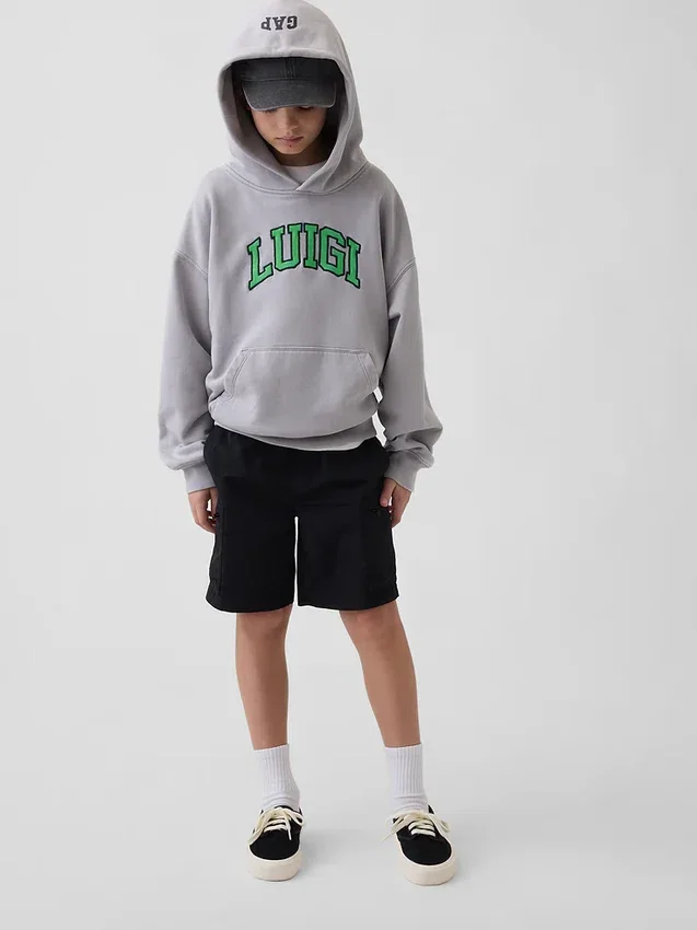 Sudadera con capucha holgada Super Mario Vintagesoft para niños