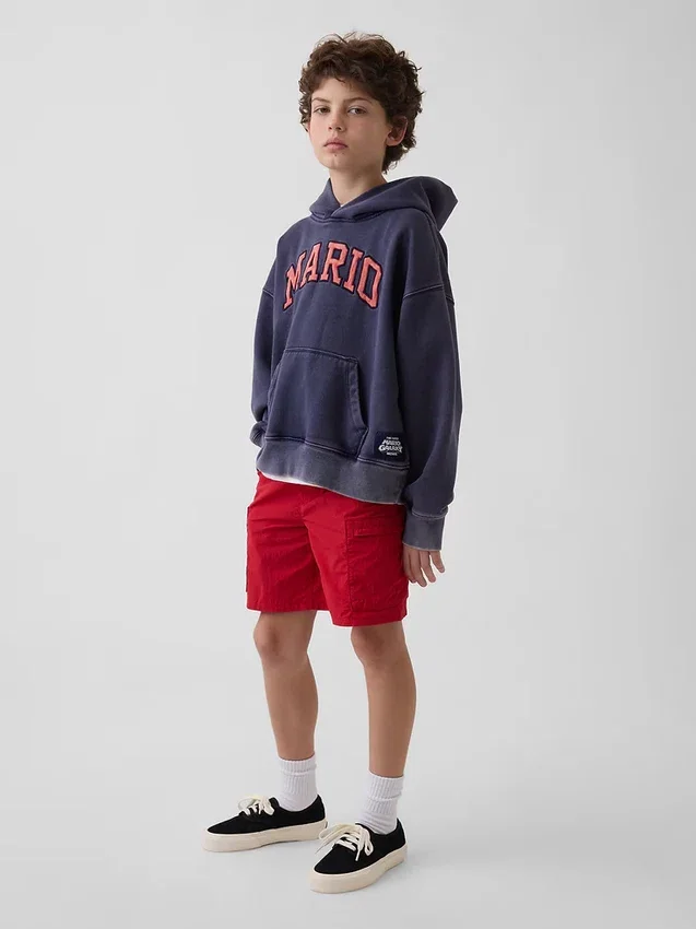 Sudadera con capucha holgada Super Mario Vintagesoft para niños