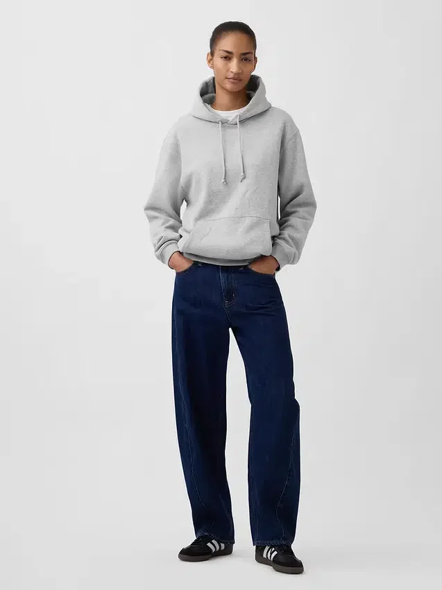 Sudadera con capucha holgada Vintagesoft para adultos