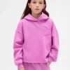 Sudadera con capucha holgada y parches Vintagesoft para niños