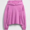 Sudadera con capucha holgada y parches Vintagesoft para niños