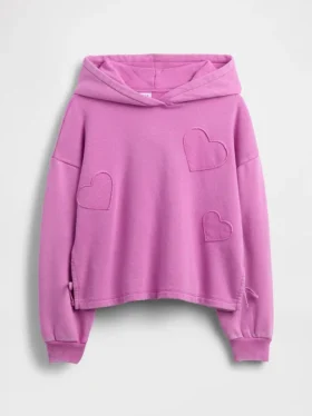 Sudadera con capucha holgada y parches Vintagesoft para niños