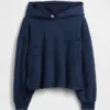 Sudadera con capucha holgada y parches Vintagesoft para niños
