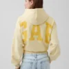 Sudadera con capucha oversize corta con logo Vintagesoft