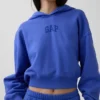 Sudadera con capucha oversize corta con logo Vintagesoft