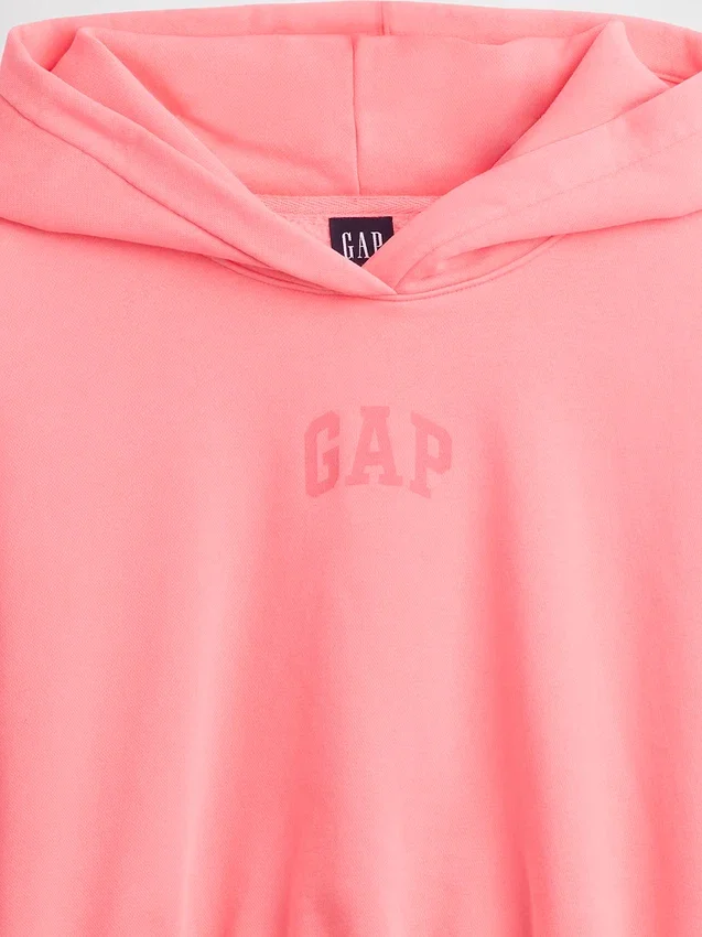 Sudadera con capucha oversize corta con logo Vintagesoft