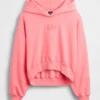 Sudadera con capucha oversize corta con logo Vintagesoft