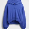 Sudadera con capucha oversize corta con logo Vintagesoft