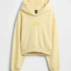 Sudadera con capucha oversize corta con logo Vintagesoft
