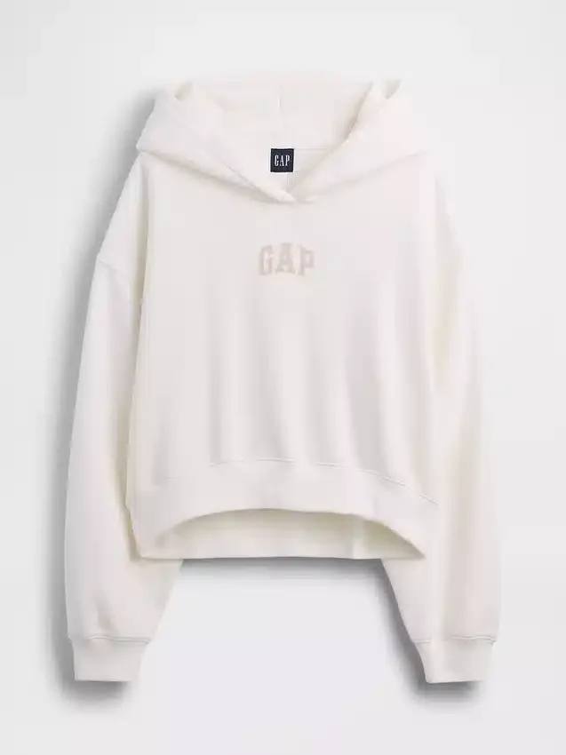 Sudadera con capucha oversize corta con logo Vintagesoft