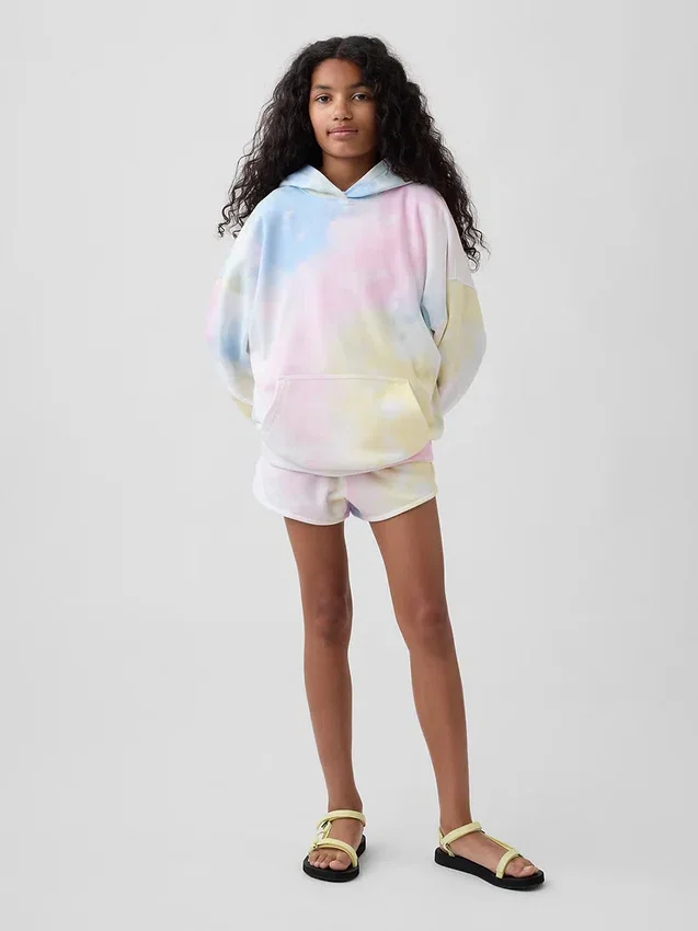 Sudadera con capucha oversize de felpa Vintagesoft para niños
