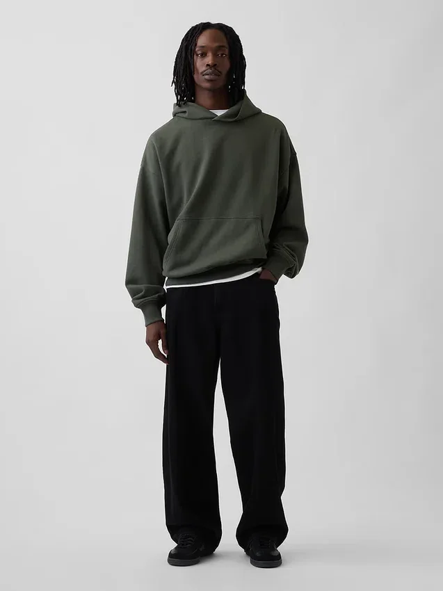 Sudadera con capucha oversize de peso pesado para adultos