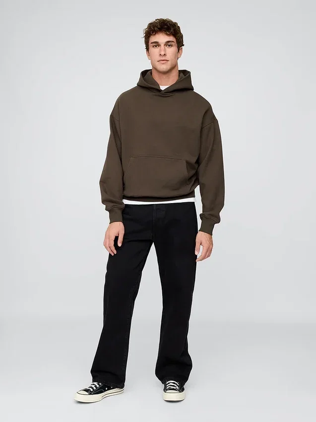 Sudadera con capucha oversize de peso pesado para adultos