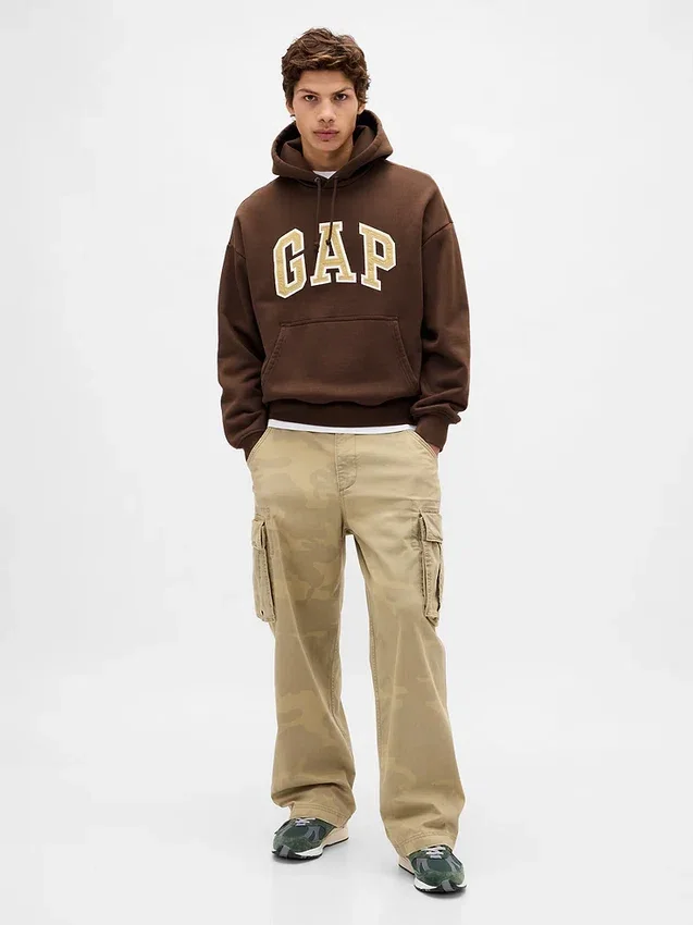 Sudadera con capucha oversize para adultos de felpa francesa extra gruesa con logo