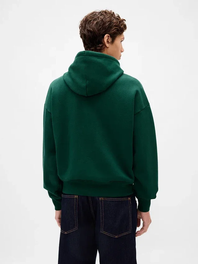 Sudadera con capucha oversize para adultos de felpa francesa extra gruesa con logo