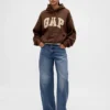 Sudadera con capucha oversize para adultos de felpa francesa extra gruesa con logo