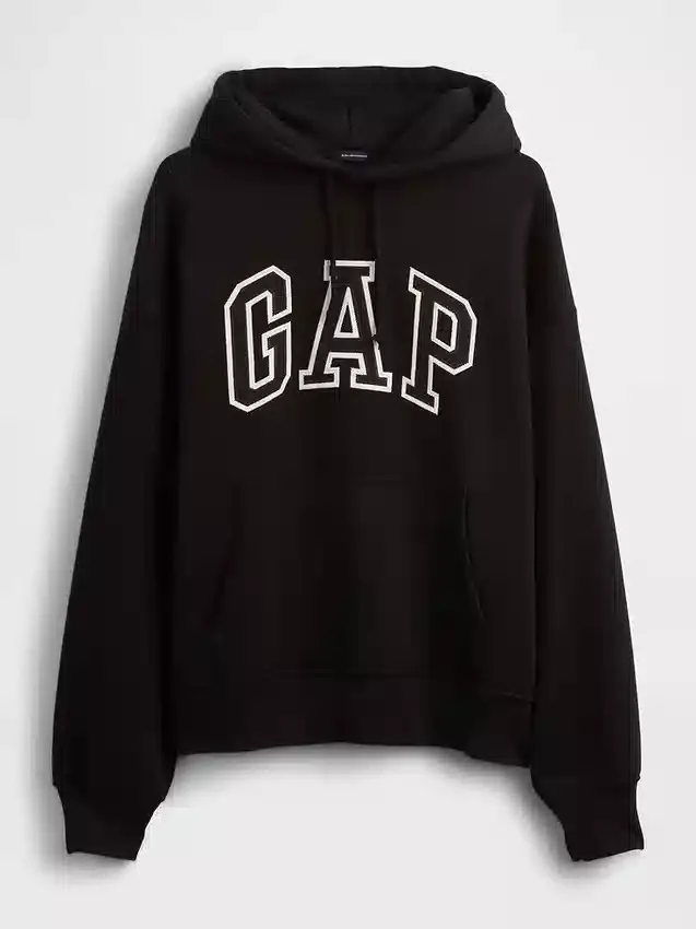 Sudadera con capucha oversize para adultos de felpa francesa extra gruesa con logo