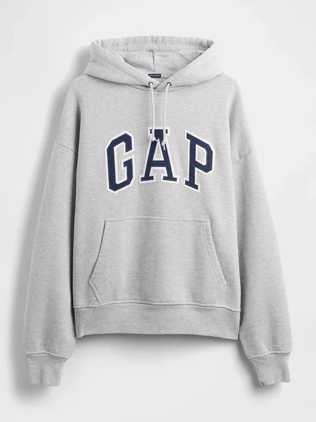 Sudadera con capucha oversize para adultos de felpa francesa extra gruesa con logo