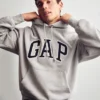 Sudadera con capucha oversize para adultos de felpa francesa extra gruesa con logo