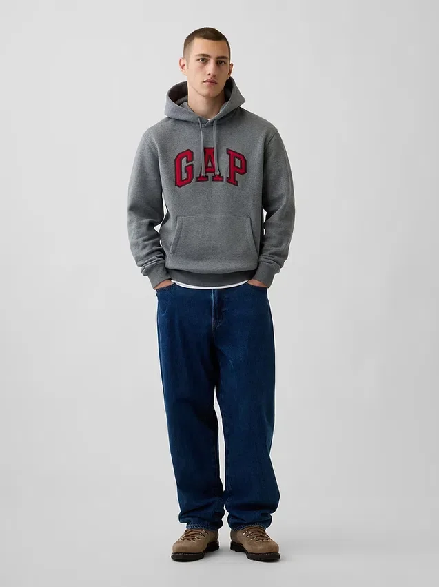 Sudadera con capucha para adultos Vintagesoft Arch Logo
