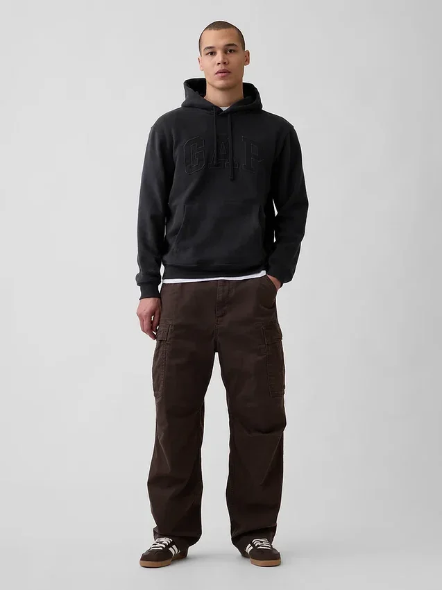 Sudadera con capucha para adultos Vintagesoft Arch Logo