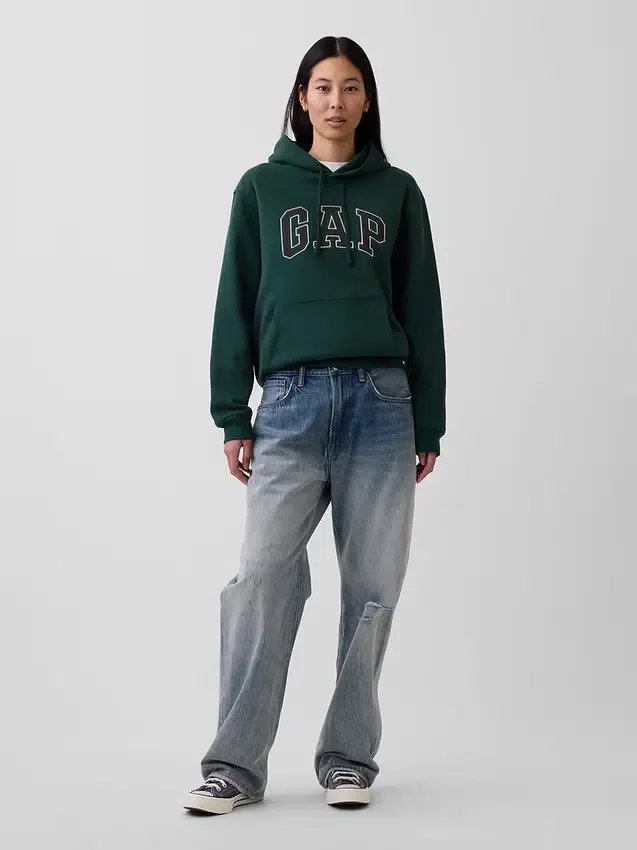 Sudadera con capucha para adultos Vintagesoft Arch Logo