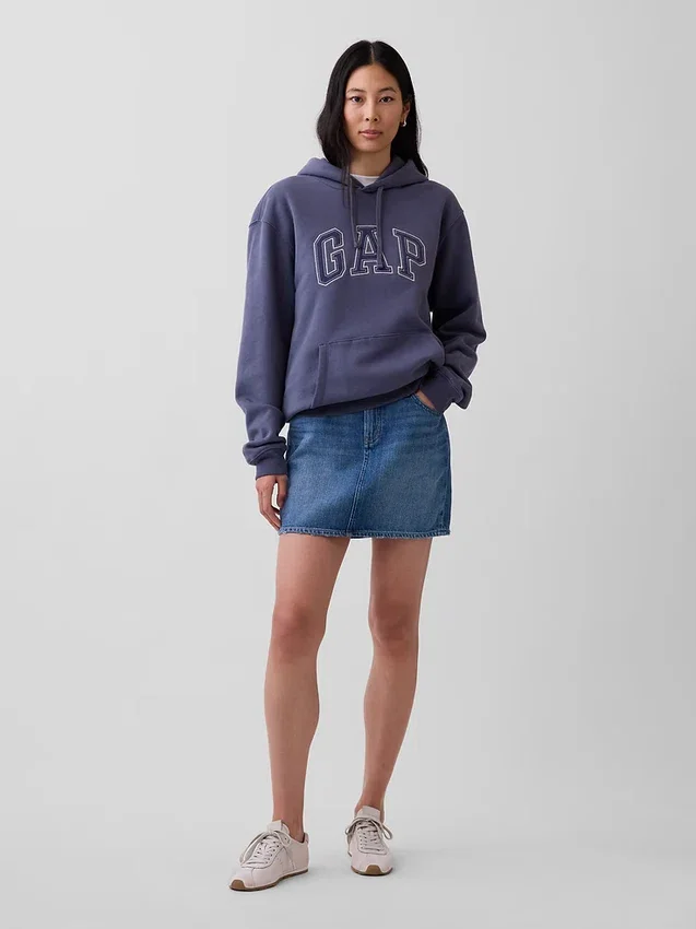 Sudadera con capucha para adultos Vintagesoft Arch Logo