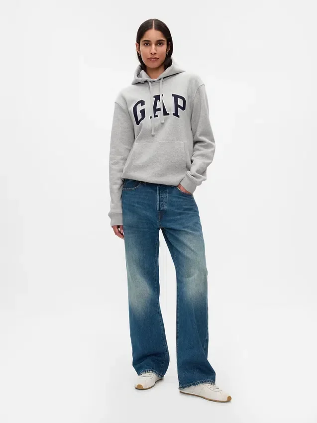 Sudadera con capucha para adultos Vintagesoft Arch Logo